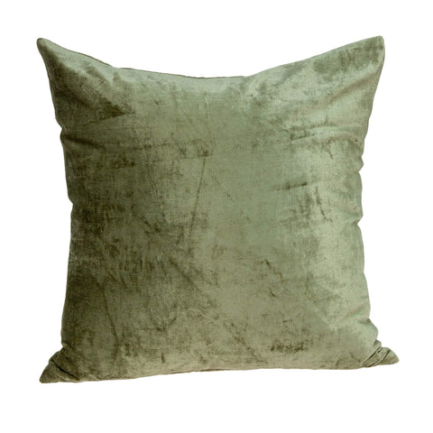 ArtFuzz 18 inch X 7 inch X 18 inch Transitional Olive Solid Pillow Cover with Poly Insert