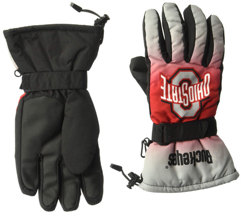 Forever Collectibles NCAA Ohio State Buckeyes Insulated Gradient Big Logo Gloves, Team Colors, Small/Medium
