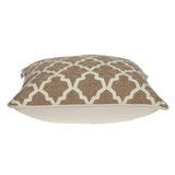 ArtFuzz 20 inch X 7 inch X 20 inch Transitional Beige and White Pillow Cover with Poly Insert