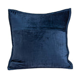 ArtFuzz 20 inch X 7 inch X 20 inch Navy Blue Solid Quilted Pillow Cover with Down Insert