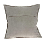 ArtFuzz 20 inch X 7 inch X 20 inch Transitional Gray Solid Quilted Pillow Cover with Down Insert
