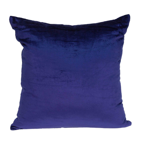 ArtFuzz 18 inch X 7 inch X 18 inch Transitional Royal Blue Solid Pillow Cover with Down Insert