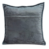 ArtFuzz 20 inch X 0.5 inch X 20 inch Transitional Charcoal Solid Quilted Pillow Cover