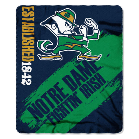 The Northwest Company NCAA Notre Dame Fighting Irish Blanket50x60 Fleece Painted Design 2018, Team Color, 50