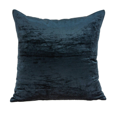 ArtFuzz 18 inch X 0.5 inch X 18 inch Transitional Dark Blue Solid Pillow Cover