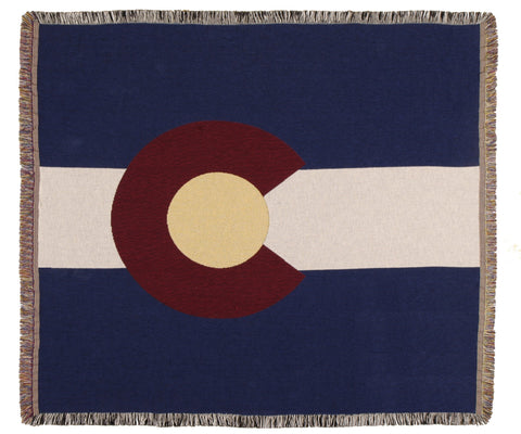 Simply Flag of Colorado Tapestry Throw