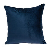 ArtFuzz 18 inch X 7 inch X 18 inch Transitional Navy Blue Solid Pillow Cover with Poly Insert