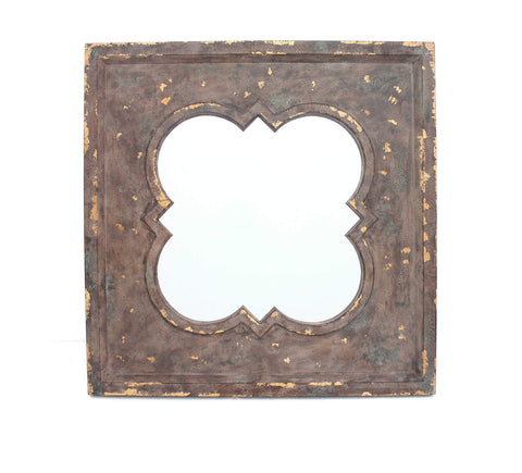 ArtFuzz 1.75 inch X 36 inch X 36 inch Bronze Vintage Cosmetic Wall Mirror with Quadrate Frame