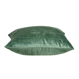 ArtFuzz 18 inch X 7 inch X 18 inch Transitional Green Solid Pillow Cover with Down Insert