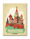 Moscow, Russia Metal 28x38