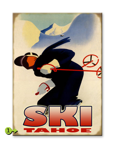 Graphic Skier Metal 17x23