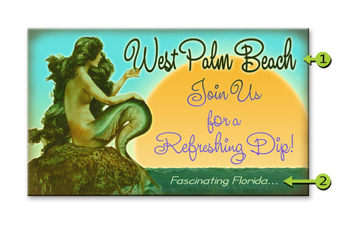 Refreshing Dip Mermaid Wood 28x48