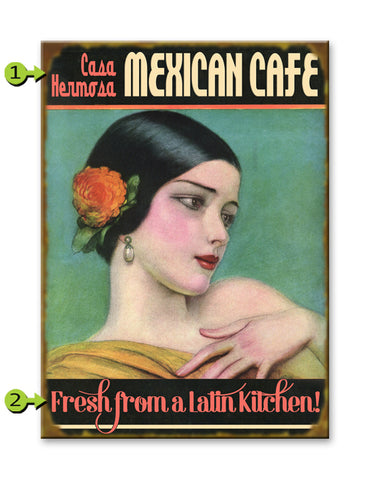 Mexican Cafe Metal 17x23