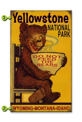 National Park Winking Bear Wood 18x30