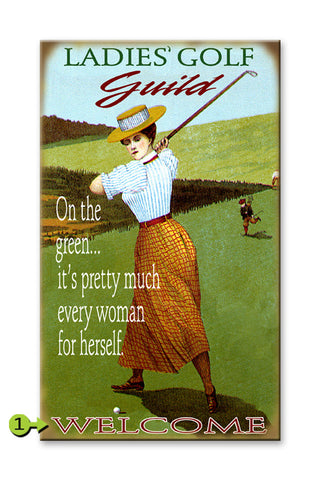 Lady's Golf Guild Metal 14x24