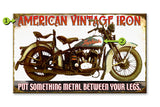 Vintage Motorcyle Metal 28x48