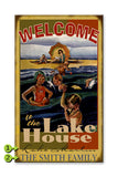 Welcome to the Lake House Wood 28x48