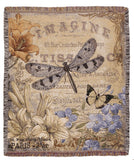 Simply Vintage Dragonfly Tapestry Throw