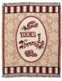 Get Your Jingle On Christmas Tapestry Toss Blanket 50" X 60" Throw USA Made
