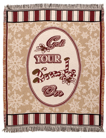 Get Your Jingle On Christmas Tapestry Toss Blanket 50
