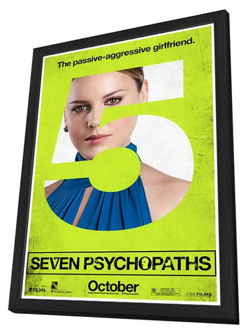 Seven Psychopaths 11 x 17 Movie Poster - Style F - in Deluxe Aluminum Frame