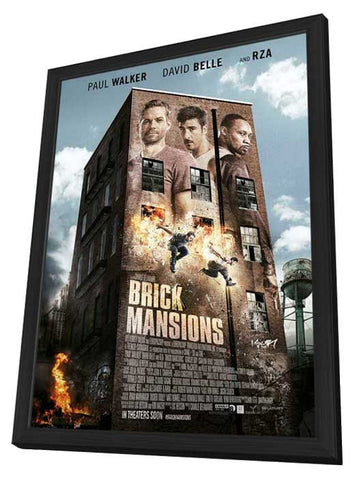 Brick Mansions 11 x 17 Movie Poster - Style A - in Deluxe Aluminum Frame