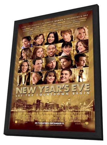 New Year's Eve 11 x 17 Movie Poster - Style B - in Deluxe Aluminum Frame