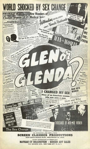 Glen or Glenda 11 x 17 Movie Poster - Style C