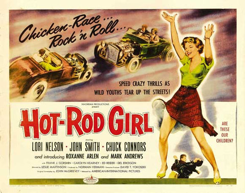 Hot Rod Girl 22 x 28 Movie Poster - Half Sheet Style A