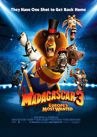 Madagascar 3 27 x 40 Movie Poster - Style B
