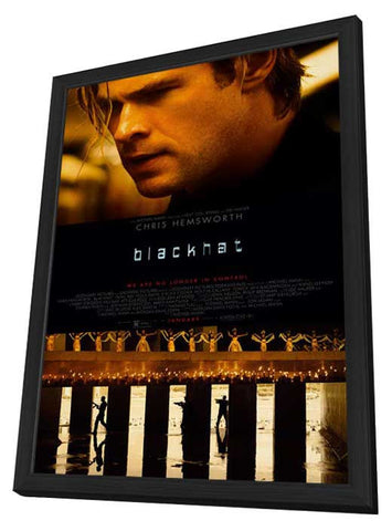 Blackhat 11 x 17 Movie Poster - Style A - in Deluxe Aluminum Frame