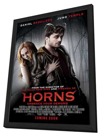 Horns 11 x 17 Movie Poster - Canadian Style A - in Deluxe Aluminum Frame