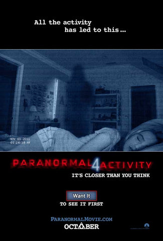 Paranormal Activity 4 27 x 40 Movie Poster - Style A