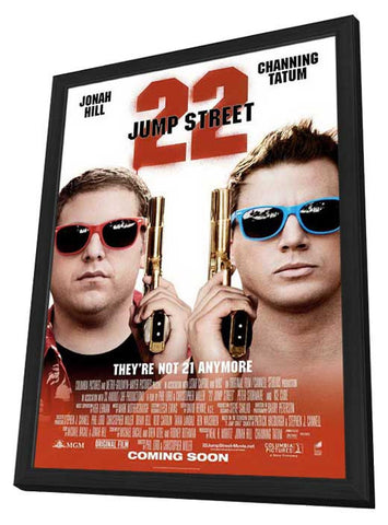 22 Jump Street 24 x 36 Movie Poster - Style A - in Deluxe Aluminum Frame
