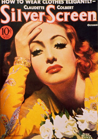 Joan Crawford 11 x 17 Silver Screen Magazine Cover 1930's Style D