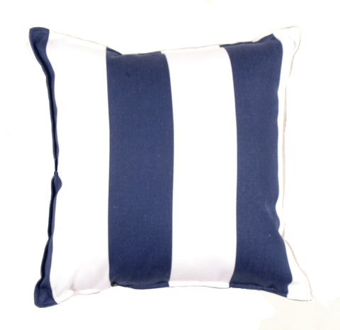 Cabana Stripe Navy Outdoor Pillow