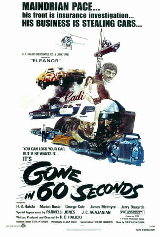 Gone in 60 Seconds 27 x 40 Movie Poster - Style A