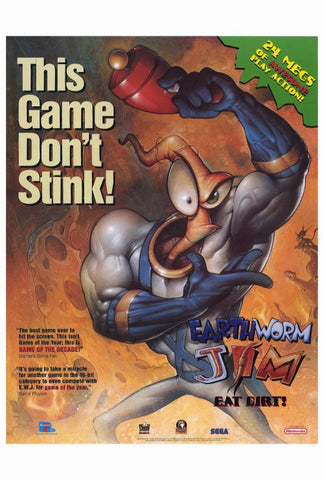 Video Game - Earthworm Jim 27 x 40 Movie Poster - Style A