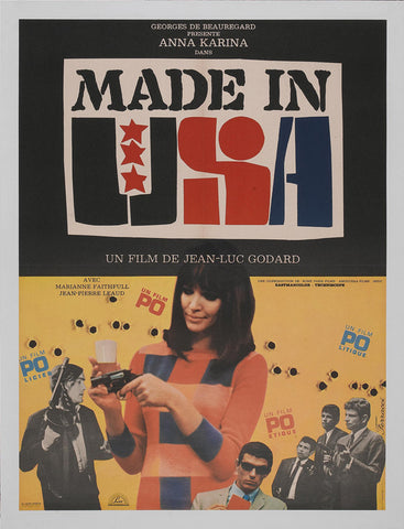 Made in U.S.A. 27 x 40 Movie Poster - French Style A