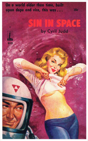Sin in Space 11 x 17 Retro Book Cover Poster