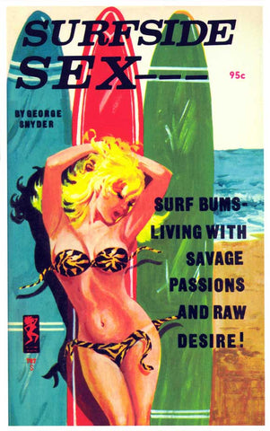 Surf Side Sex 11 x 17 Retro Book Cover Poster