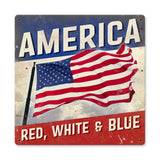 American Metal Sign Wall Decor 12 x 12