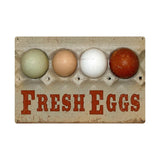 Fresh Eggs Metal Sign Wall Decor 36 x 24
