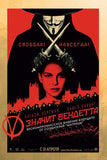 V for Vendetta 27 x 40 Movie Poster - Russian Style B