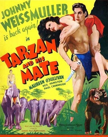 Tarzan and His Mate 22 x 28 Movie Poster - Half Sheet Style B