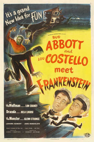 Bud Abbott Lou Costello Meet Frankenstein 27 x 40 Movie Poster - Style E