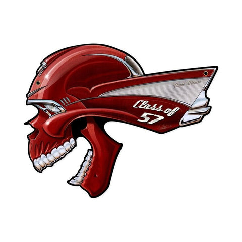 Chevy Skull Class Of '57 Metal Sign Wall Decor 20 x 16