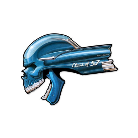 Ford Skull Class Of '57 Metal Sign Wall Decor 23 x 17
