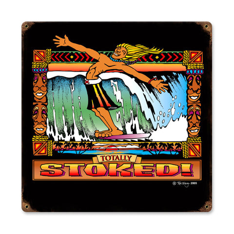 Stoked Metal Sign Wall Decor 12 x 12