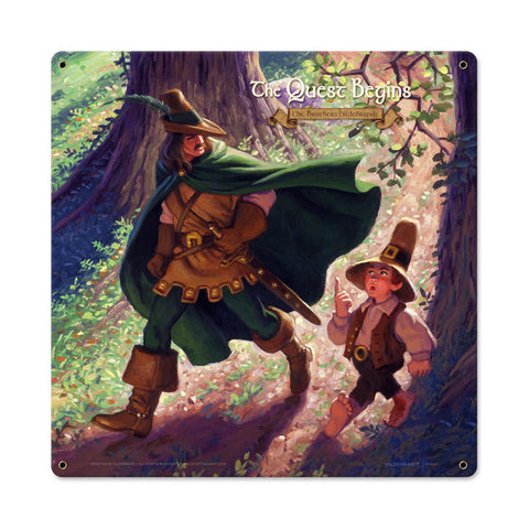 The Quest Begins Metal Sign Wall Decor 18 x 18